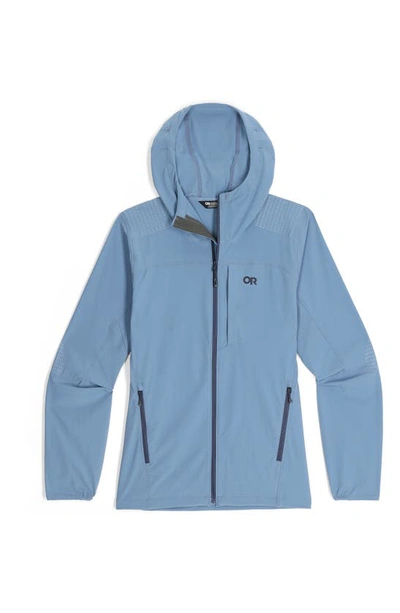 Shop Outdoor Research Ferrosi Water Resistant Duraprint Hooded Jacket In Olympic