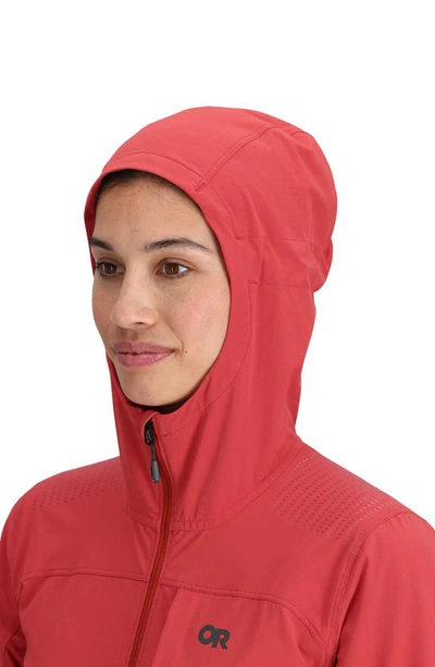 Shop Outdoor Research Ferrosi Water Resistant Duraprint Hooded Jacket In Moondust