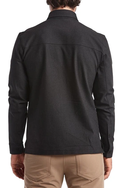 Shop Public Rec Stretch Thermal Button-up Shirt In Heather Charcoal