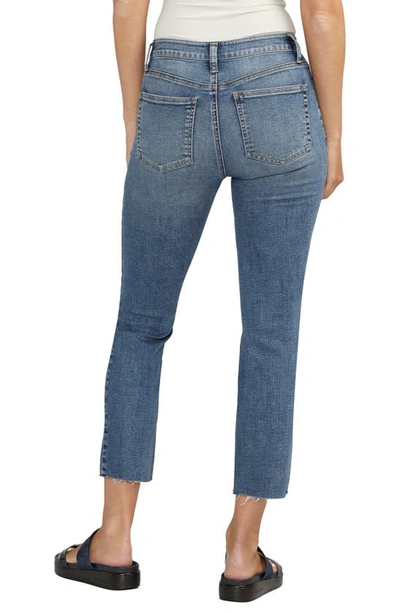 Shop Silver Jeans Co. Most Wanted Straight Leg Crop Jeans In Indigo