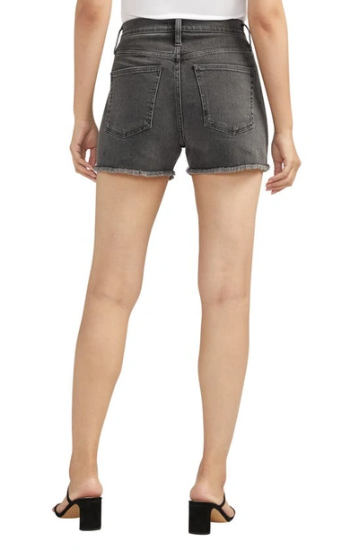 Shop Silver Jeans Co. Highly Desirable High Waist Cutoff Denim Shorts In Black