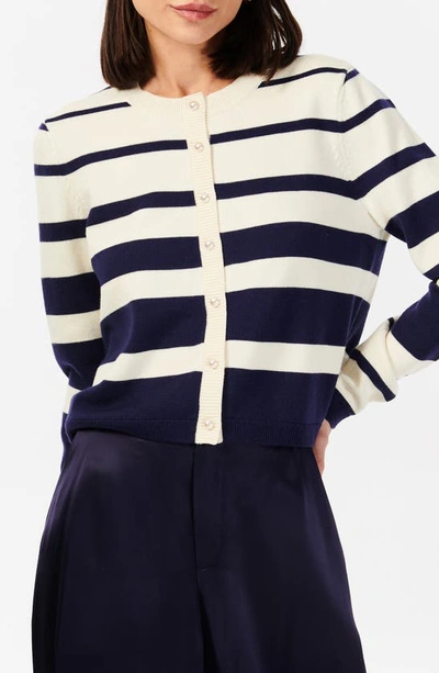 Shop Cami Nyc Kimbra Stripe Merino Wool Cardigan In Shadow Stripe