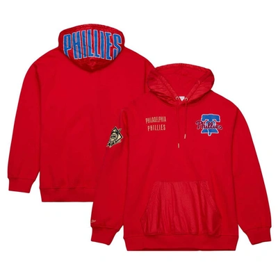 Shop Mitchell & Ness Red Philadelphia Phillies Team Og 2.0 Current Logo Pullover Hoodie