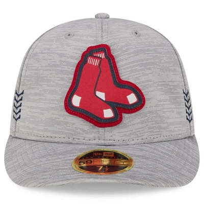 Shop New Era Gray Boston Red Sox 2024 Clubhouse Low Profile 59fifty Fitted Hat In Heather Gray