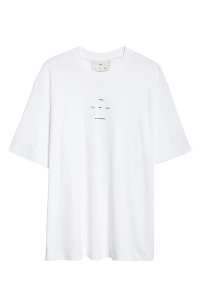 Shop Song For The Mute Oversize Logo Graphic T-shirt In White