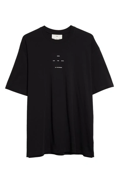 Shop Song For The Mute Oversize Logo Graphic T-shirt In Black