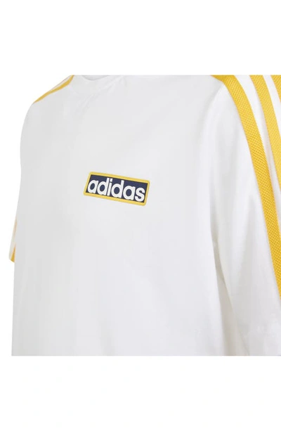 Shop Adidas Originals Kids' Adibreak Graphic T-shirt In White/ Bold Gold