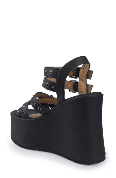 Zigi Vianca Platform Wedge Sandal In Black