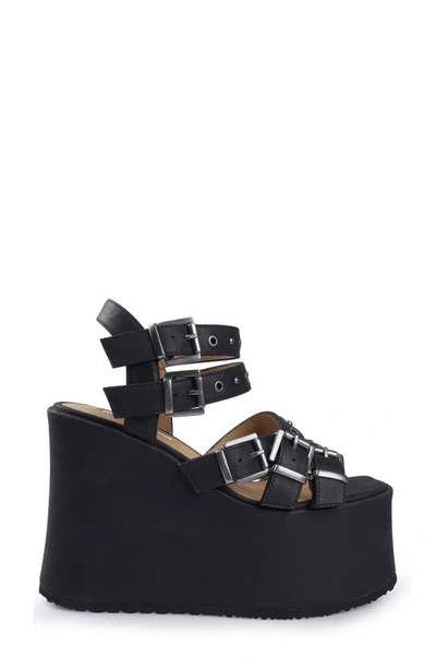 Zigi Vianca Platform Wedge Sandal In Black