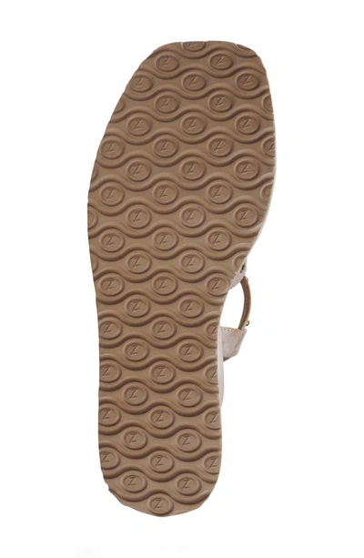 Zigi Vianca Platform Wedge Sandal In Off White Grey