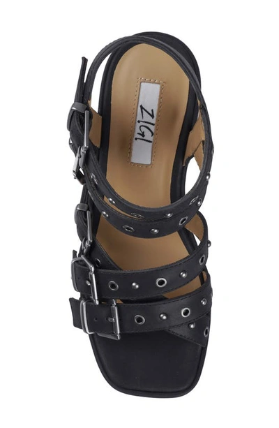 Zigi Vianca Platform Wedge Sandal In Black
