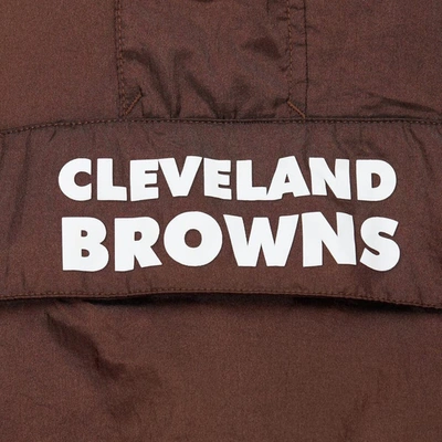 Shop Mitchell & Ness Brown Cleveland Browns Team Og 2.0 Anorak Vintage Logo Quarter-zip Windbreaker Jacke