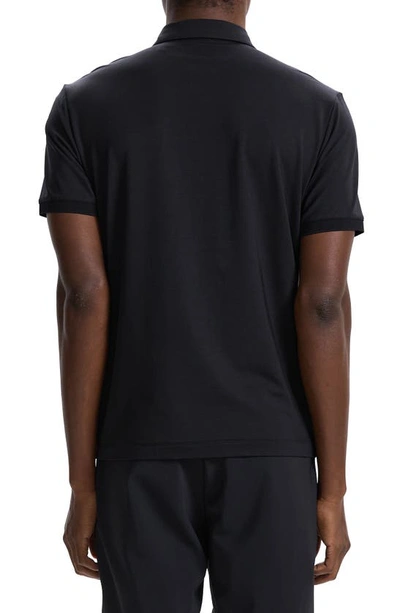 Theory Ronan Polo Shirt In Structure Knit In Black