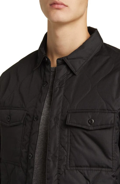 Shop Taion Military Quilted Packable Water Resistant 800 Fill Power Down Shirt Jacket In Black