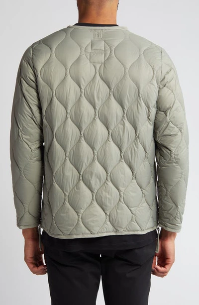 Shop Taion Military Quilted Packable Water Resistant 800 Fill Power Down Jacket In Dark Sage Green