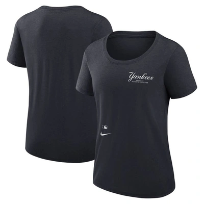 Shop Nike Navy New York Yankees Authentic Collection Performance Scoop Neck T-shirt