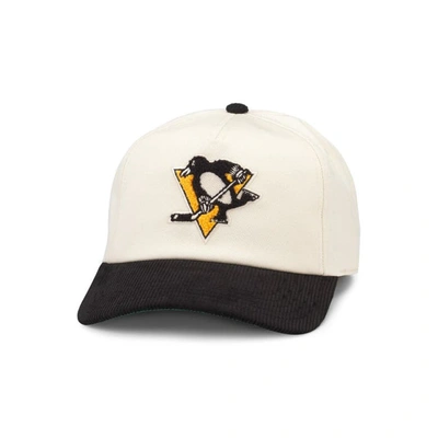 Shop American Needle Cream/black Pittsburgh Penguins Burnett Adjustable Hat