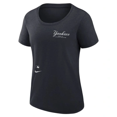 Shop Nike Navy New York Yankees Authentic Collection Performance Scoop Neck T-shirt