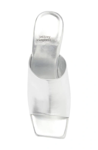 Shop Jeffrey Campbell Caviar Platform Slide Sandal In Silver
