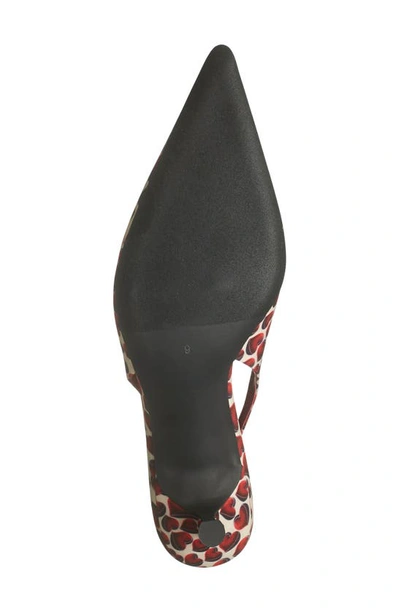 Shop Jeffrey Campbell Persona Slingback Pump In Red Hearts Fabric