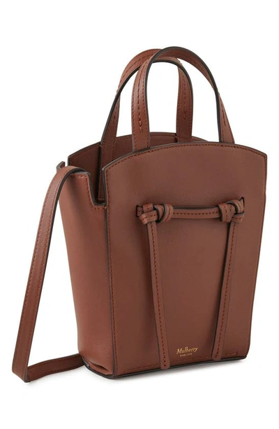 Shop Mulberry Mini Clovelly Leather Tote In Bright Oak