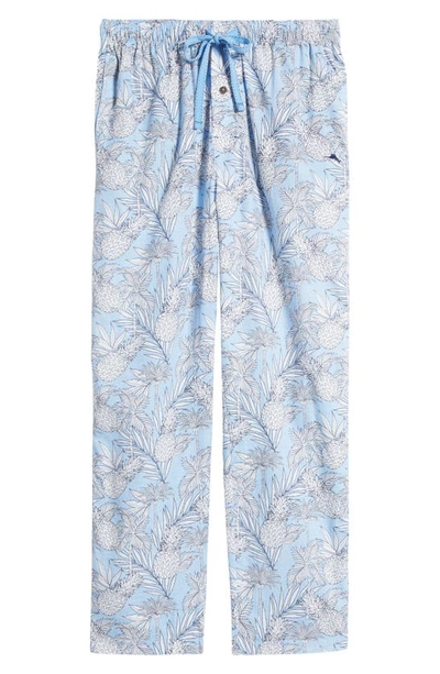 Shop Tommy Bahama Cotton Pajama Pants In Blue Garden