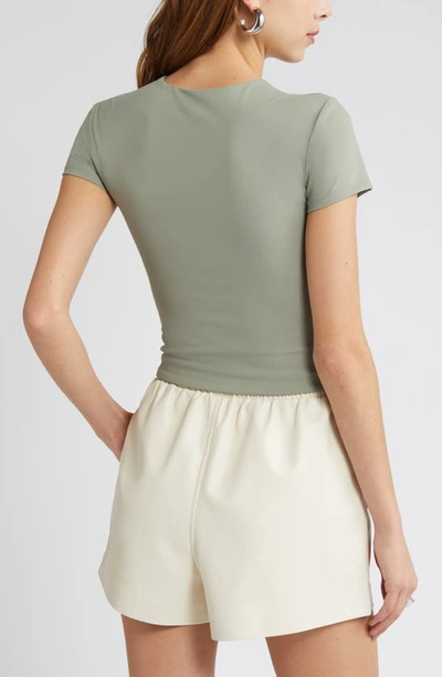 Shop Open Edit Smooth Edit Short Sleeve Top In Green Halo