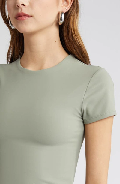 Shop Open Edit Smooth Edit Short Sleeve Top In Green Halo