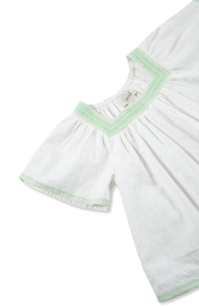 Shop Peek Aren't You Curious Kids' Embroidered Gauze Lace Top & Shorts Set In Off-white