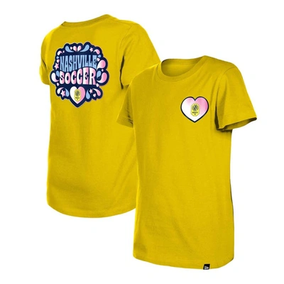 Shop 5th And Ocean By New Era Girls Youth 5th & Ocean By New Era Yellow Nashville Sc Color Changing T-shirt