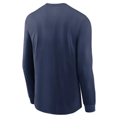 Shop Nike Navy Milwaukee Brewers Repeater Long Sleeve T-shirt