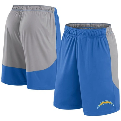 Shop Fanatics Branded Powder Blue Los Angeles Chargers Big & Tall Team Logo Shorts