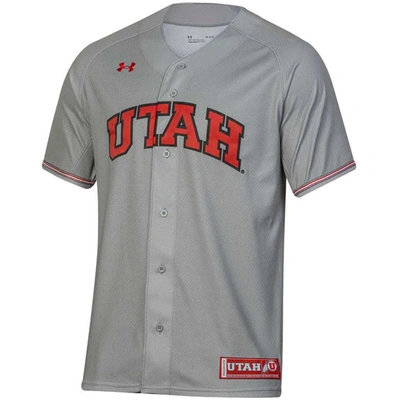 Shop Under Armour Gray Utah Utes Replica Baseball Jersey