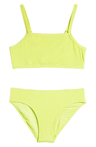 Shop Zella Girl Kids' Paradise Two-piece Swimsuit In Green Obi