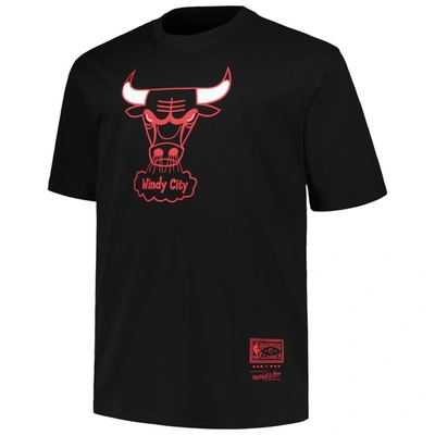 Shop Mitchell & Ness Black Chicago Bulls Big & Tall Hardwood Classics Vintage Logo T-shirt