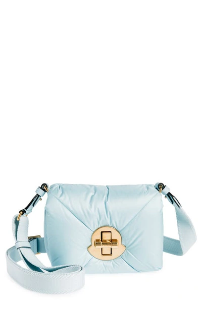 Shop Moncler Mini Puf Quilted Nylon Crossbody Bag In Blue