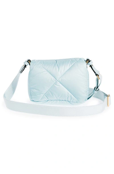 Shop Moncler Mini Puf Quilted Nylon Crossbody Bag In Blue
