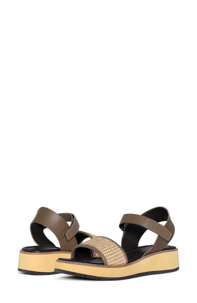 Donald Pliner Wedge Platform Sandal In Biscotti