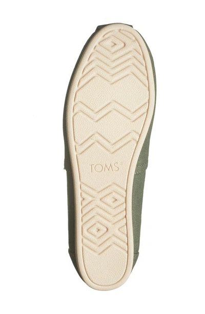 Shop Toms Navy Canvas Belmont Slip-on Sneaker In Dark Green