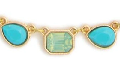 Shop Cara Imitation Stone Collar Necklace In Blue