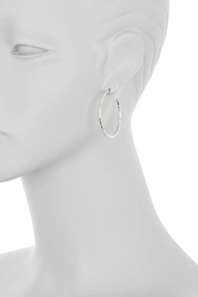 Shop Argento Vivo Sterling Silver Diamond Cut Hoop Earrings
