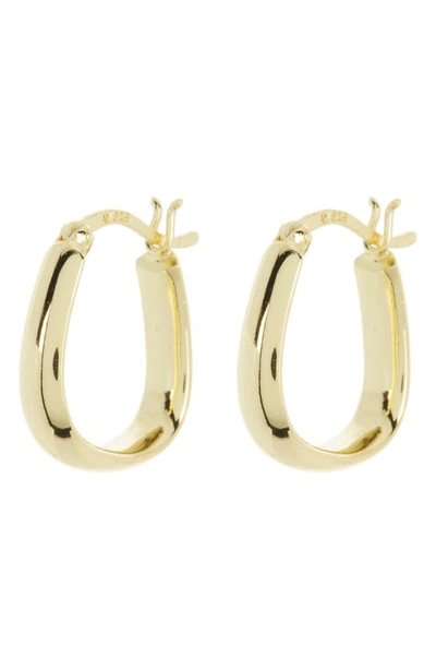 Shop Argento Vivo Sterling Silver Bold Triangle Hoop Earrings In Gold