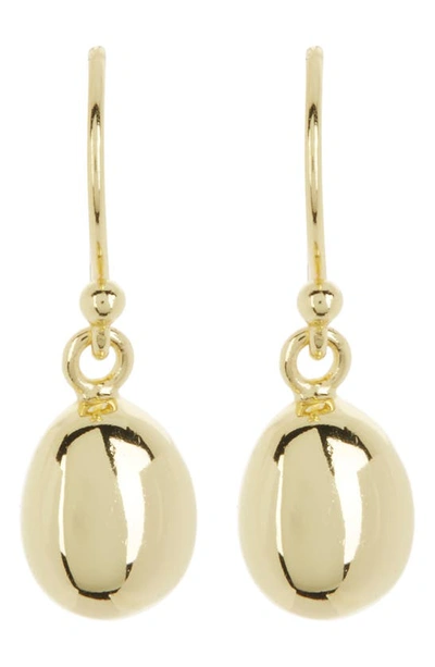 Shop Argento Vivo Sterling Silver Bead Drop Earrings In Gold