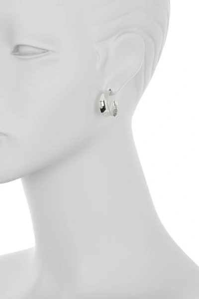 Shop Argento Vivo Sterling Silver Wide Hoop Earrings In Silver