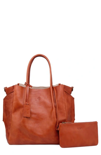 Shop Old Trend Sprout Land Leather Tote Bag In Cognac