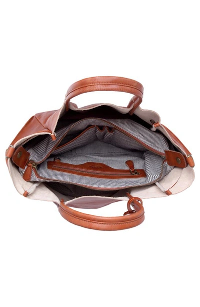 Old Trend Sprout Land Leather Tote Bag In Cognac