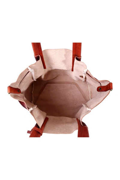 Old Trend Sprout Land Leather Tote Bag In Cognac