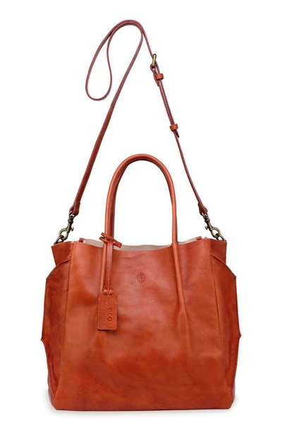 Old Trend Sprout Land Leather Tote Bag In Cognac