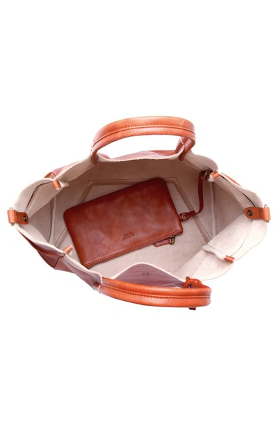 Old Trend Sprout Land Leather Tote Bag In Cognac