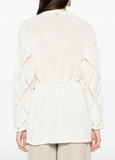 Shop Twinset Twin-set Sweaters In Neve